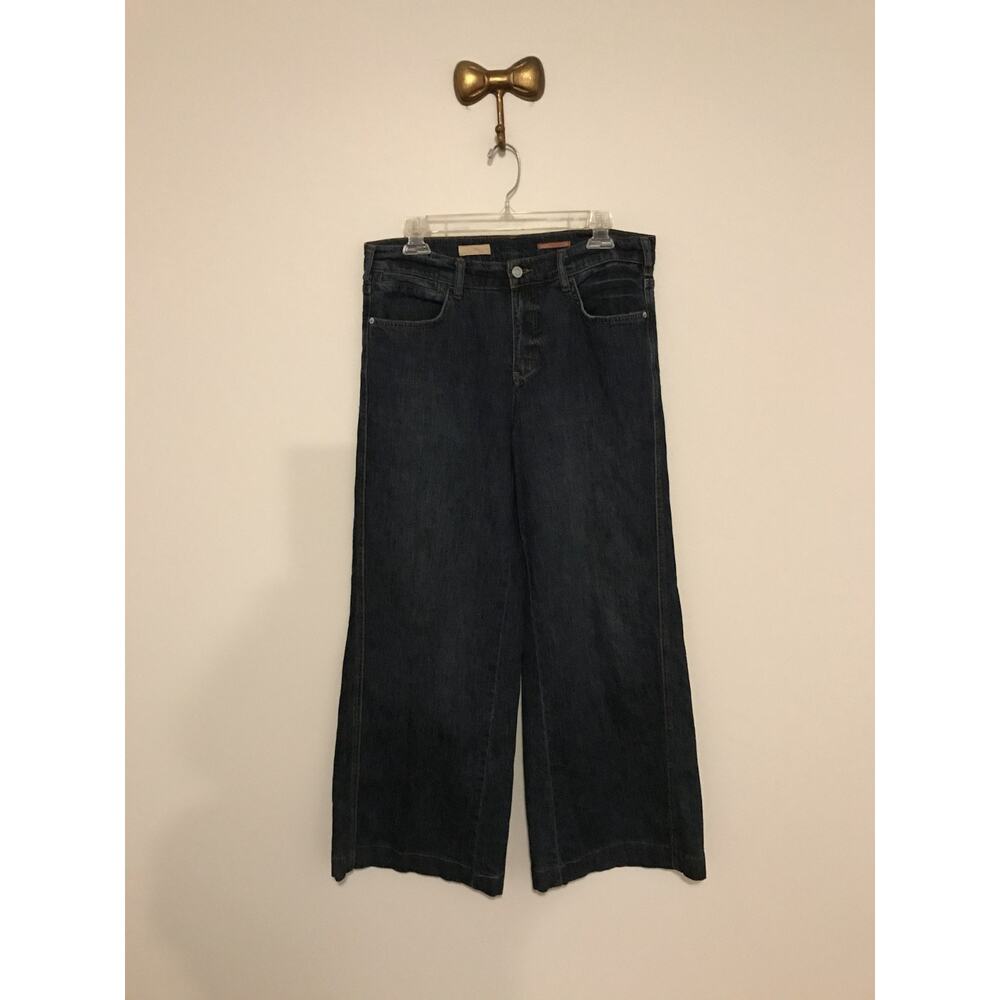 Pilcro Anthropologie High Rise Baggy Wide Leg Jeans 29 Dark Wash Denim - Picture 2 of 12